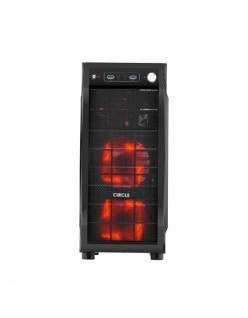 Circle Gaming Cabinet CC 821 without SMPS (with 3 LED FAN)