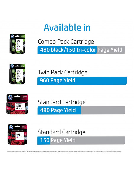 HP 678 Tri-Color Ink Cartridge