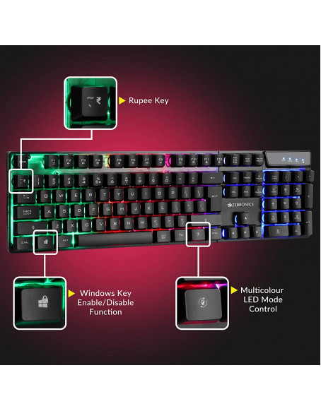 Zebronics Zeb-War Gaming Keyboard and Mouse Combo