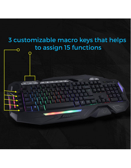 Zebronics Zeb-Magnus USB Gaming Keyboard with LED Lights 