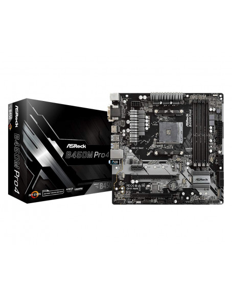 ASRock MicroATX Motherboard (B450M PRO4)