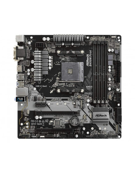 ASRock MicroATX Motherboard (B450M PRO4)