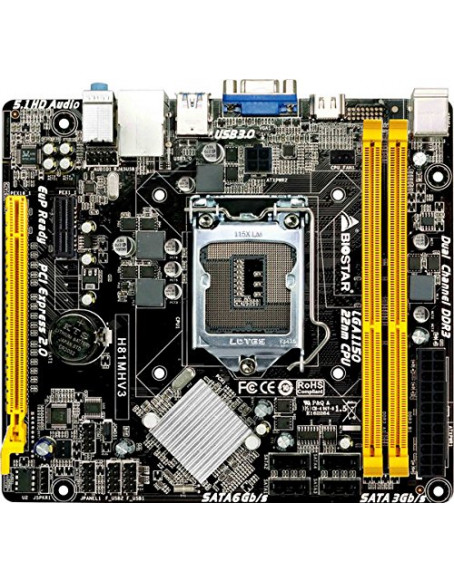 Biostar A320MH AM4 AMD A320 SATA 6Gb/s Micro ATX AMD Motherboard