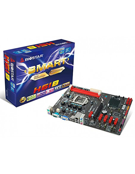 CHIST-BIOSTAR H61B Motherboard with LGA1155 Chipset : Intel® H61Chipset I3/I5/I7 2nd and 3rd Gen Supported