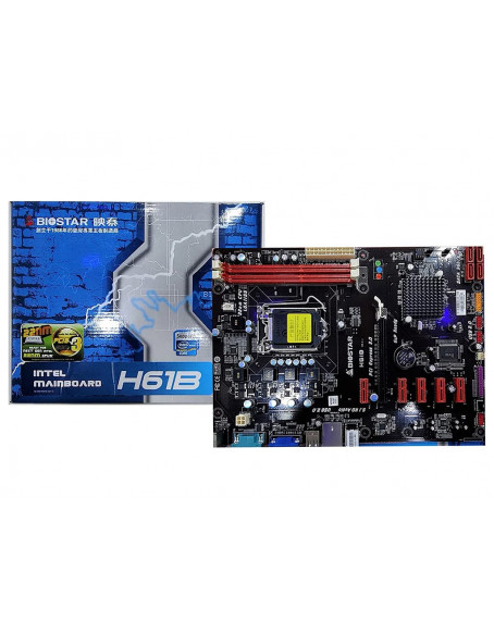 Micsonic Biostar H61B Motherboard Gaming, Editing, Bitcoin, Mining, Support 2nd/3rd Generation i3/i5/i7