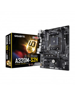 GIGABYTE AMD A320, AM4 Socket,Ultra Durable Motherboard with Fast Onboard Storage with NVMe,PCIe Gen3 x4 110mm M.2, 4K Ultra HD Support (GA-A320M-S2H)