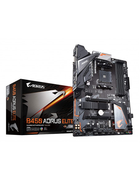 Gigabyte B450 AORUS ELITE (AMD Ryzen AM4/ M.2 Thermal Guard/Hmdi/DVI/USB 3.1/DDR4/ATX/Motherboard)