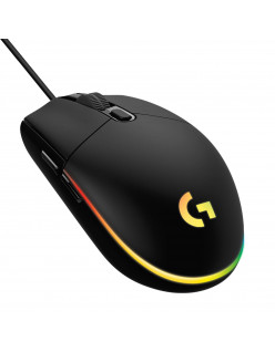 Logitech G102 Light Sync Gaming Mouse with Customizable RGB Lighting, 6 Programmable Buttons, Gaming Grade Sensor, 8 k dpi Tracking,16.8mn Color, Light Weight (Black)