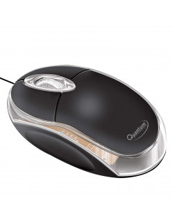 Quantum QHM222 3-Button 400/8001000DPI Wired Optical Mouse with USB Interface (Black)