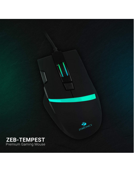 Zebronics Zeb-Tempest USB Gaming Mouse with 7 Modes LED Lights