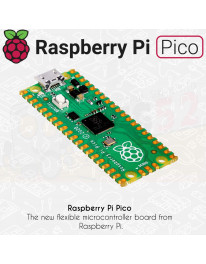  Roll over image to zoom in Raspberry Pi Pico microcontroller Development Board with Versatile Board Built Using RP2040 chip - Dual-core Arm Cortex-M0+ Processor with 264KB Internal RAM and Support for up to 16MB