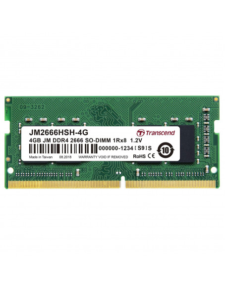 TRANSCEND 4GB DDR4 2666Mhz SO-DIMM Memory Module for Laptop