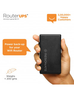 RESONATE RouterUPS CRU12V2A Power Backup for Wi-Fi Router (Black)