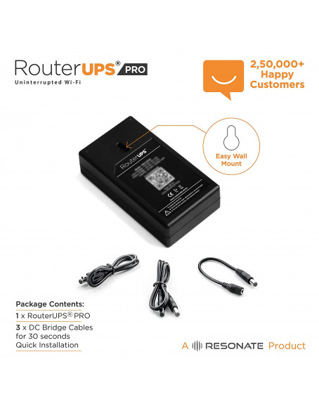 RESONATE RouterUPS PRO CRU12V3A Power Backup for Wi-Fi Router