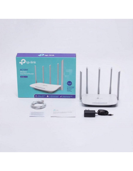 TP-Link Archer C60 AC1350 Dual Band Wireless, Wi-Fi Speed Up to 867 Mbps/5 GHz + 300 Mbps/2.4 GHz, Supports Parental Control, Guest WiFi, MU-MIMO Router, Qualcomm Chipset