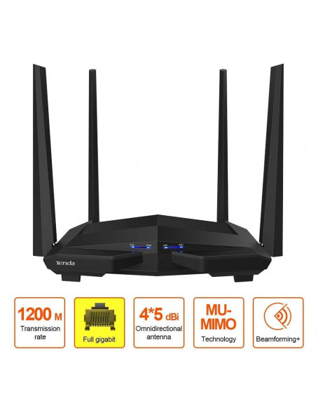 Tenda AC10 AC1200 Wireless Smart Dual-Band Gigabit WiFi Router