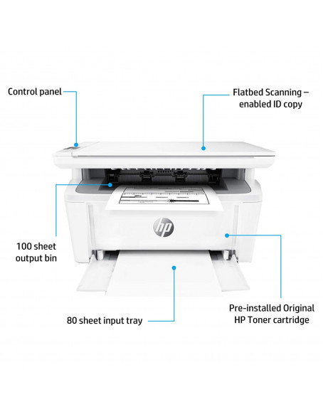 HP Laserjet Pro M30a Multi-Function Laser Printer, Print Copy Scan, USB connectivity, Compact Design