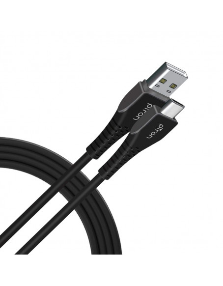 pTron Solero T241 2.4A Type-C Data & Charging USB Cable, Made in India, 480Mbps Data Sync, Durable 1-Meter Long USB Cable for Type-C USB Devices - (Black)