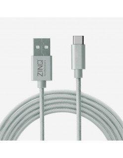 Zinq Technologies USB Type-C to USB-A 2.0 Cable - 3.2 Feet (1 Meters) - Silver