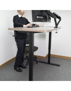 Mobile Stand Up Desk/Height Adjustable Computer Work Station Rolling Presentation Cart (for Monitor or Laptop)