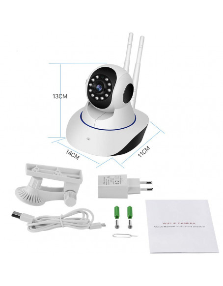 Conbre MultipleXR2 Pro {Upgraded} HD Smart WiFi Wireless IP CCTV Security Camera | Night Vision